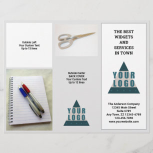 Business Logo 5 Photo Promo Tri Fold Brochure