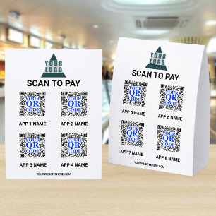 Business Logo 5x7 QR Code 8 Apps Scan To Pay