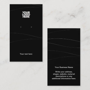 Business Logo Abstract Black Earring Display Card