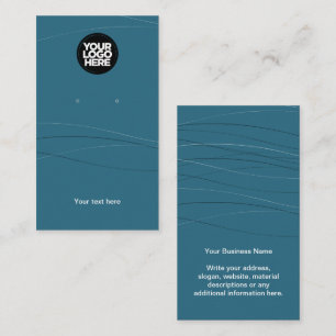 Business Logo Abstract Blue Earring Display Card