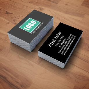 Business logo, address and contact personalised card