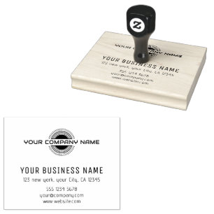 Business Logo Address Company Name Professional Rubber Stamp