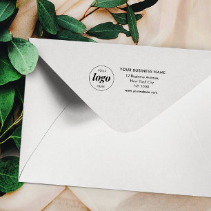 Business Logo Address Minimalist Professional Self-inking Stamp