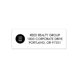 Business Logo Address Self Inking Stamp