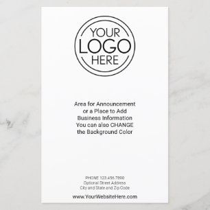 Business Logo Advertisement, Contact Info Flyer