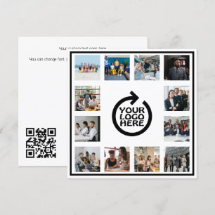 Business Logo and 12 Phot QR Code Personalised 