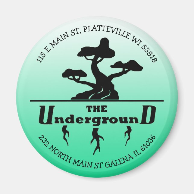 Business Logo and Address Customer Appreciation Magnet (Front)