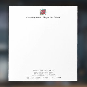 Business Logo and Address Upload Notepad
