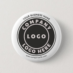 Business Logo and Company Website Custom 6 Cm Round Badge