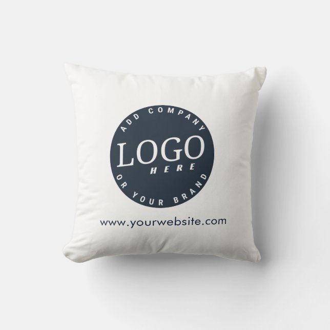 Business Logo and Company Website Showroom Cushion (Front)