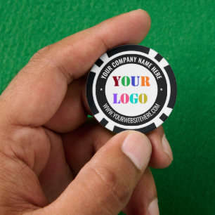 Business Logo and Custom Text Poker Chips Template