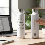 Business logo and custom text QR code website  Water Bottle<br><div class="desc">Make a lasting impression with our Business Log and text Custom QR Code Website rofessional Water Bottle. This sleek and professional water bottle is the perfect way to showcase your business logo and increase web-traffic and customer engagement. By incorporating a custom QR code generator on the bottle, you can provide...</div>