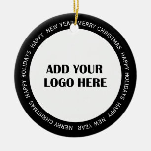 Business Logo and Information Customer Ceramic Tree Decoration