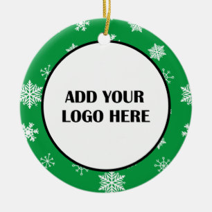 Business Logo and Information Customer   Ceramic Tree Decoration