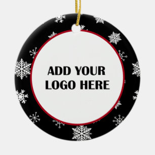 Business Logo and Information Customer  Ceramic Tree Decoration