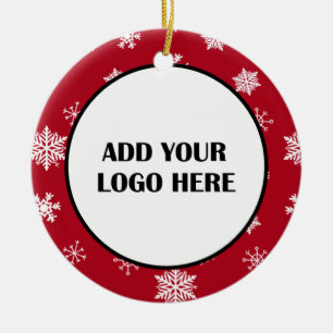 Business Logo and Information Customer Ceramic Tree Decoration