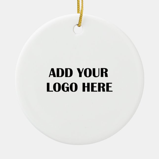 Business Logo and Information Customer Gift Ceramic Tree Decoration (Front)