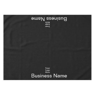 Business Logo and Name Black and White Template Tablecloth