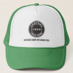 Business Logo and Name Custom Employees Trucker Hat<br><div class="desc">Add your company logo and brand identity to this trucker hat as well as your website address or slogan by clicking the "Personalize" button above. These brand-able trucker hats can advertise your business as employees wear them and double as a corporate swag. Available in other colors and sizes. No minimum...</div>
