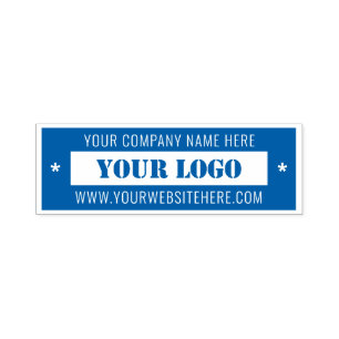 Business Logo and Name Professional Modern Office Self-inking Stamp