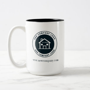 Business Logo and Promotional Giveaway Two-Tone Coffee Mug