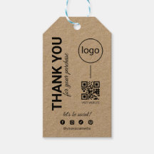 Business Logo and Qr Code Clothing Price Tag