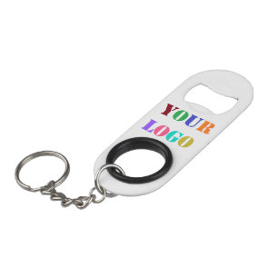 Business Logo and QR Code Keychain Bottle Opener