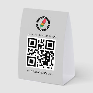 Business Logo and QR Code Special Menu Custom