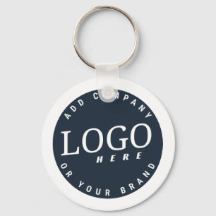 Business Logo and Return Address DIY Modern Key Ring