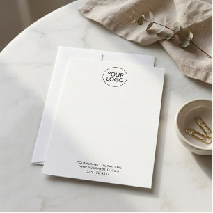 Business Logo and Text Company Elegant Minimalist Card