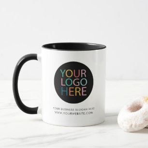 Business Logo and Text Company Elegant Minimalist Mug