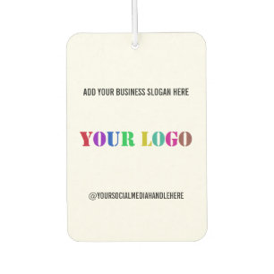Business Logo and Text Promotional Air Freshener