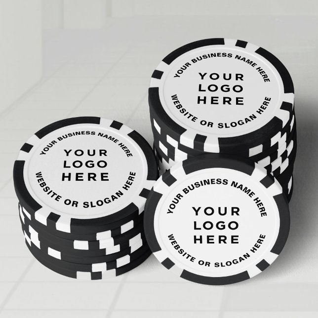 Business Logo and Text Simple Professional Poker Chips (poker chips)