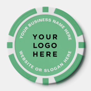 Business Logo and Text Simple Professional Poker Chips