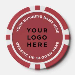 Business Logo and Text Simple Professional Poker Chips