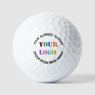 Business Logo and Text Stamps Golf Balls Example