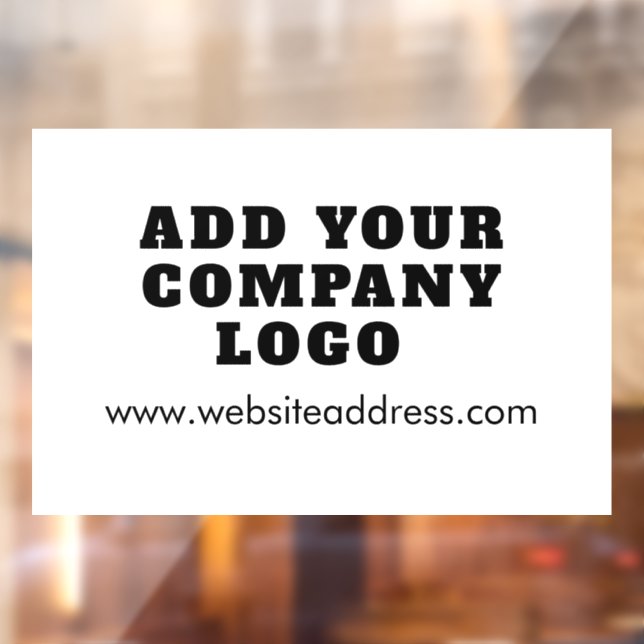 Business Logo and Website Company Custom Window Cling (Sheet 2)