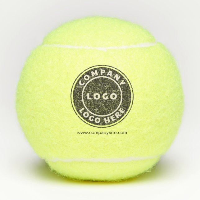Business Logo and Website Company Employee Custom Tennis Balls (Front)