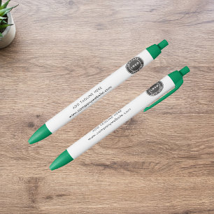 Business Logo and Website Custom Branded Black Ink Pen