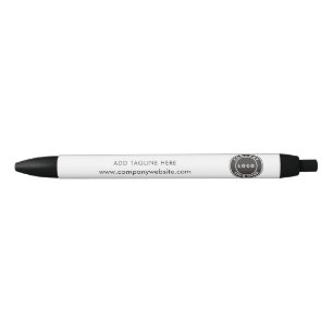 Business Logo and Website Custom Branded Black Ink Pen