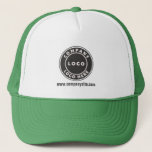 Business Logo and Website Custom Employee Trucker Hat<br><div class="desc">Add your company logo and brand identity to this trucker hat as well as your website address or slogan by clicking the "Personalize" button above. These brand-able trucker hats can advertise your business as employees wear them and double as a corporate swag. Available in other colors and sizes. No minimum...</div>