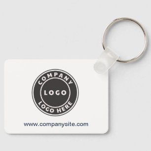 Business Logo and Website Employees Custom Key Ring