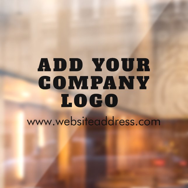 Business Logo and Website URL Company Window Cling (Sheet 2)
