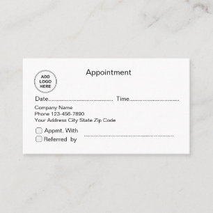 Business Logo Appointment And Referral Cards