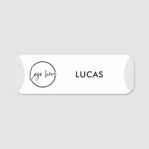 Business Logo Basic Employee Staff Name Na Tag