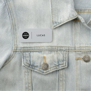 Business Logo Basic Employee Staff Name Na Tag