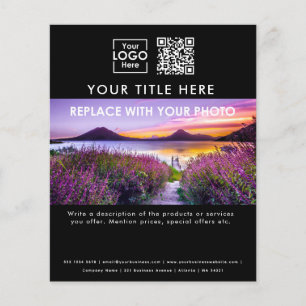 Business Logo Beauty Salon Large Photo QR Code Flyer