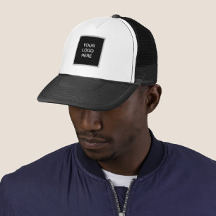 Business logo Black Company Minimalist Trucker Hat