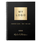 Business logo black gold elegant monogram