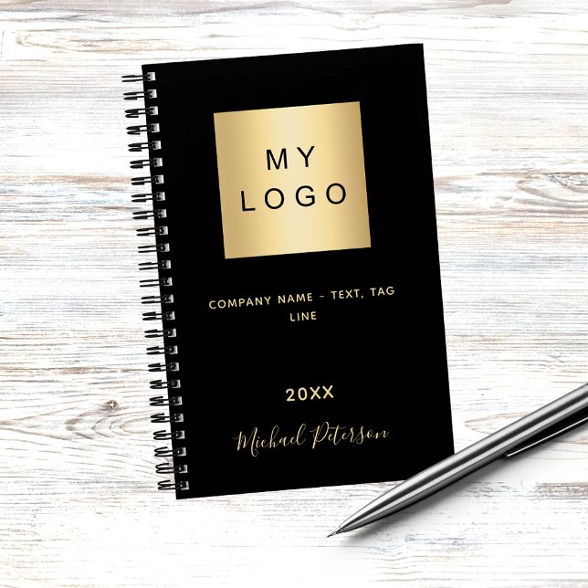 Business logo black gold name script notebook (Creator Uploaded)